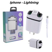 Cargador 3.1A Iphone Lightning Karsen + 2 Salidad Usb - Car-3150