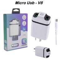 Cargador 3.1A V8 Micro Usb Karsen + 2 Salidad Usb - Car-3150