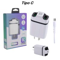 Cargador 3.1A Tipo C Karsen + 2 Salidad Usb - Car-3150