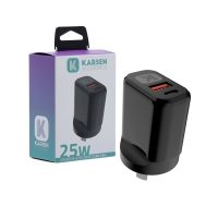 Cargador Turbo Cabezal 25W Usb + Tipo C Karsen Car-2501