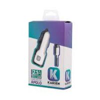 Cargador 12V 2.1A V8 Micro Usb Karsen Apolo Con Cable 
