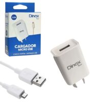 Cargador 3.0A V8 Dinax C/Cable Desmontable Dx-Car-3.0-V8
