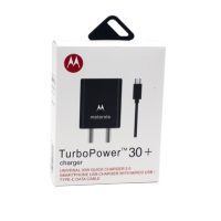 Cargador Turbo Power Motorola 30W 3A Con Cable Tipo C 