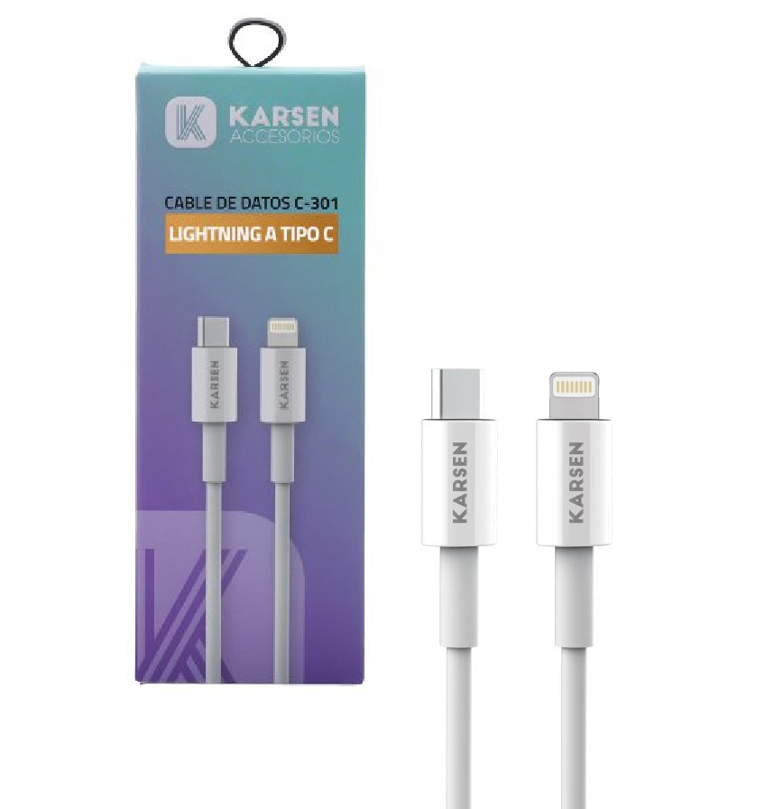 Cable Usb Iphone 4.2A Tipo C A Lightning Karsen C-301