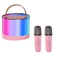 Parlante Portatil Karaoke Full Led K52 - Incluye 2 Microfonos Inalambricos