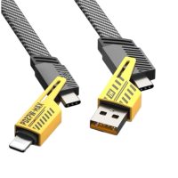 Cable Usb Carga Rapida 4 En 1 Intercambiable - Lightning Tipo C Usb Metal