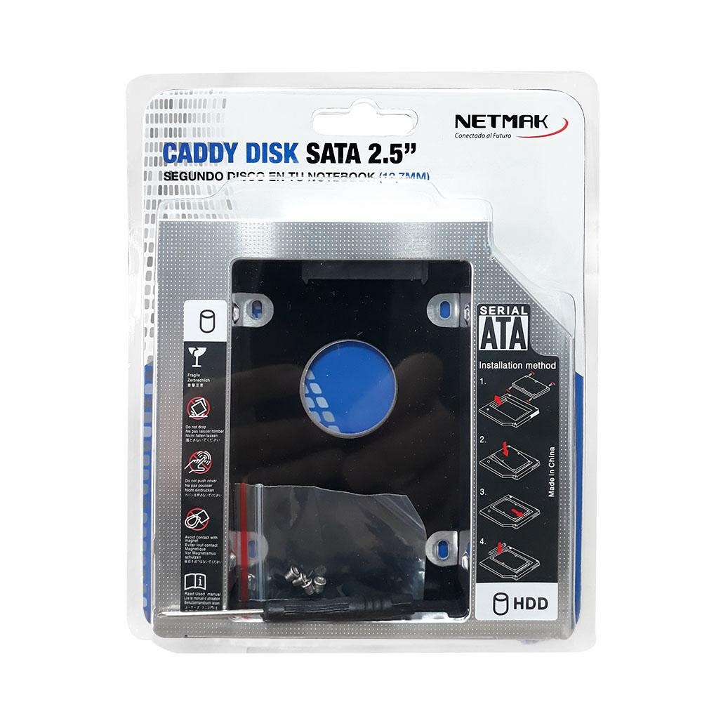 Caddy Disk Sata 2.5" 12.7Mm Segundo Disco Notebook Netmak Nm-Cad2