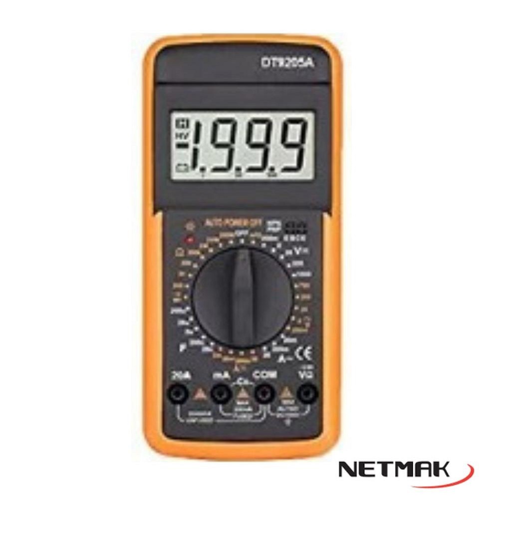 Tester Multimetro Digital Medidor De Resistencia Netmak Nm-9205A