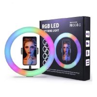 Aro De Luz Led 10P 26 Cm Rgb 7 Colores - Mj26
