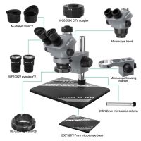 Microscopio Trinocular Relife Rl-M5T Pro B11 7-50X - Con Base Metal + Aro Led Relife Rl-033D