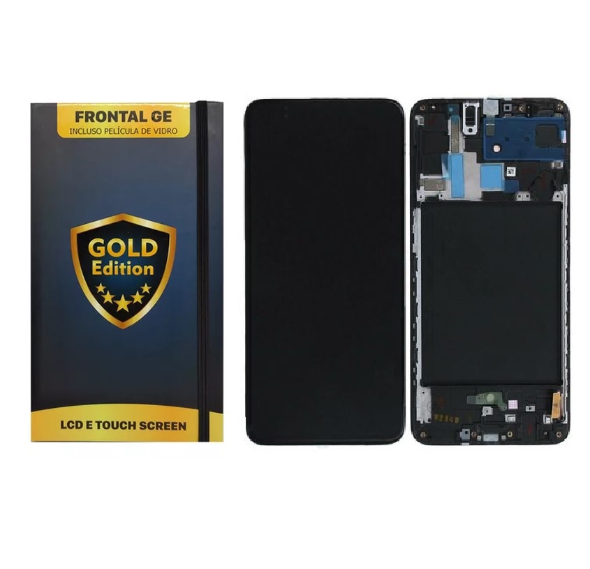 Modulo Gold Edition Samsung A70 Oled Con Marco Pantalla Chica
