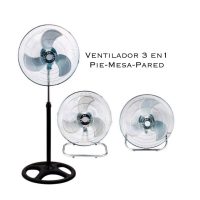 Ventilador 18" 3 En 1 Kanji Home 90W Reales - 3 Aspas Metalicas + Rejilla Metalica