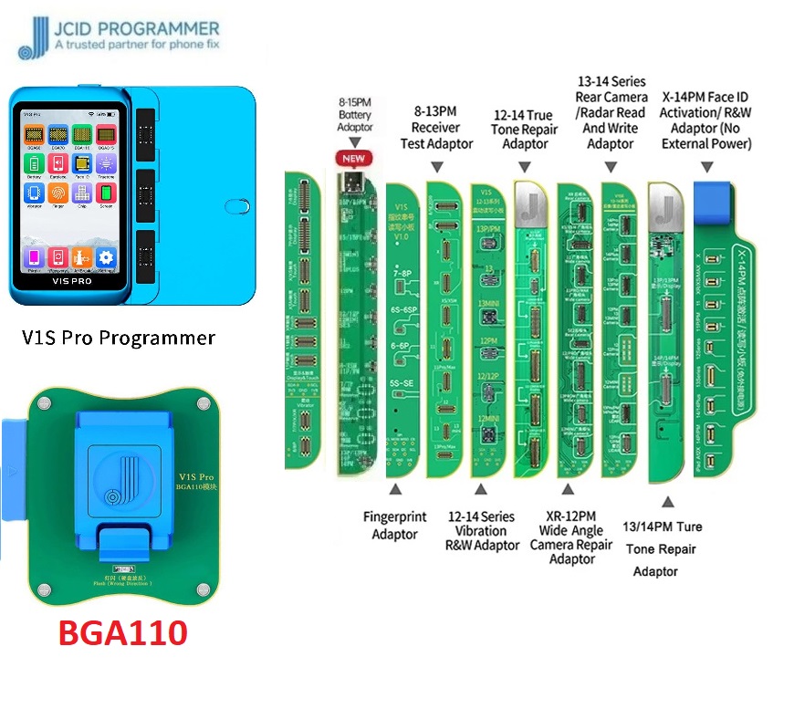 Programadora Jcid V1S Pro + Set Con 10 Boards + Bga110